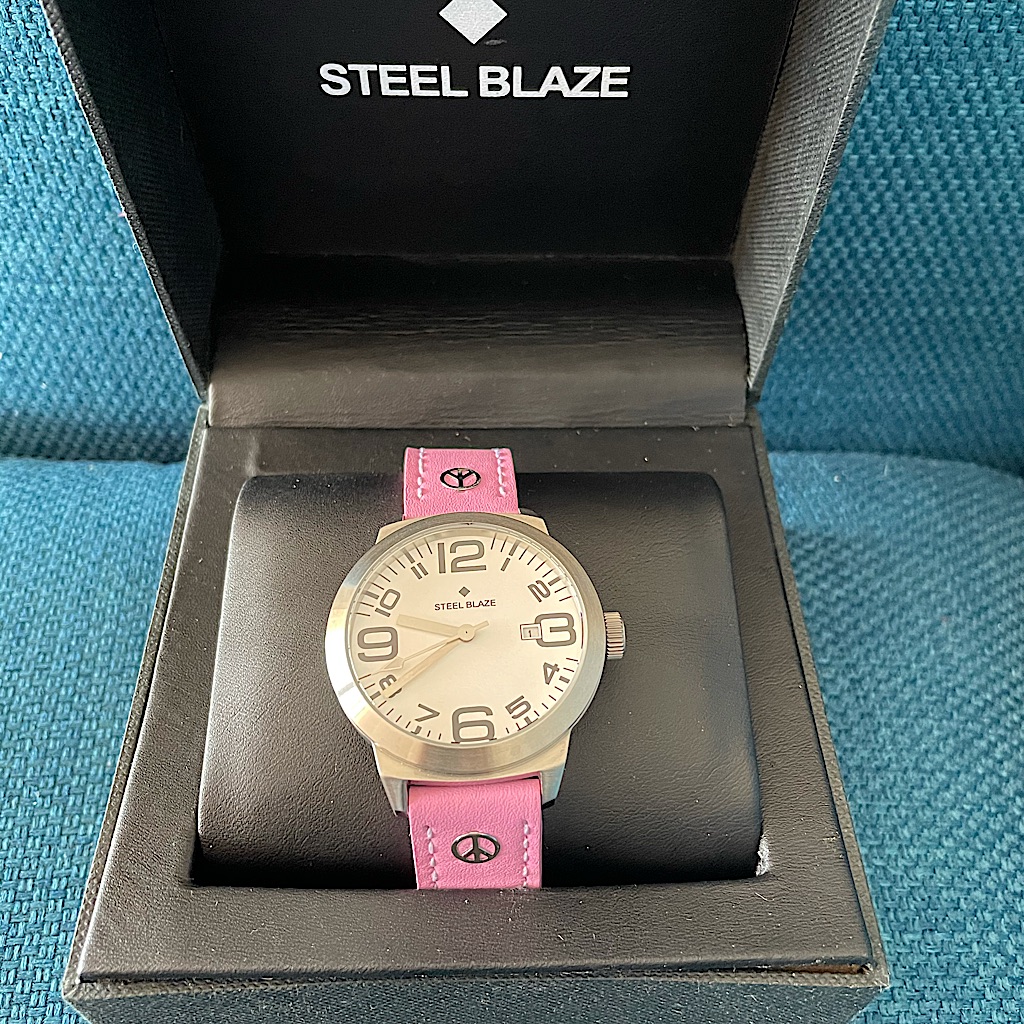 Steel Blaze Pink Leather Watch